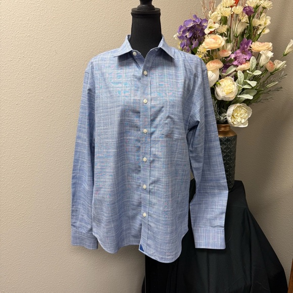UNTUCKit Blue Plaid Wrinkle Free Shirt L - Picture 1 of 6